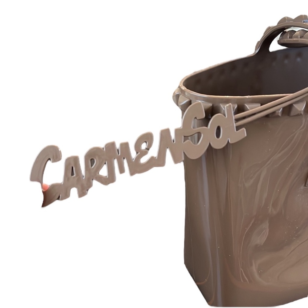 Carmen Sol jelly studded bag in chocolate brown - Picture 4 of 4